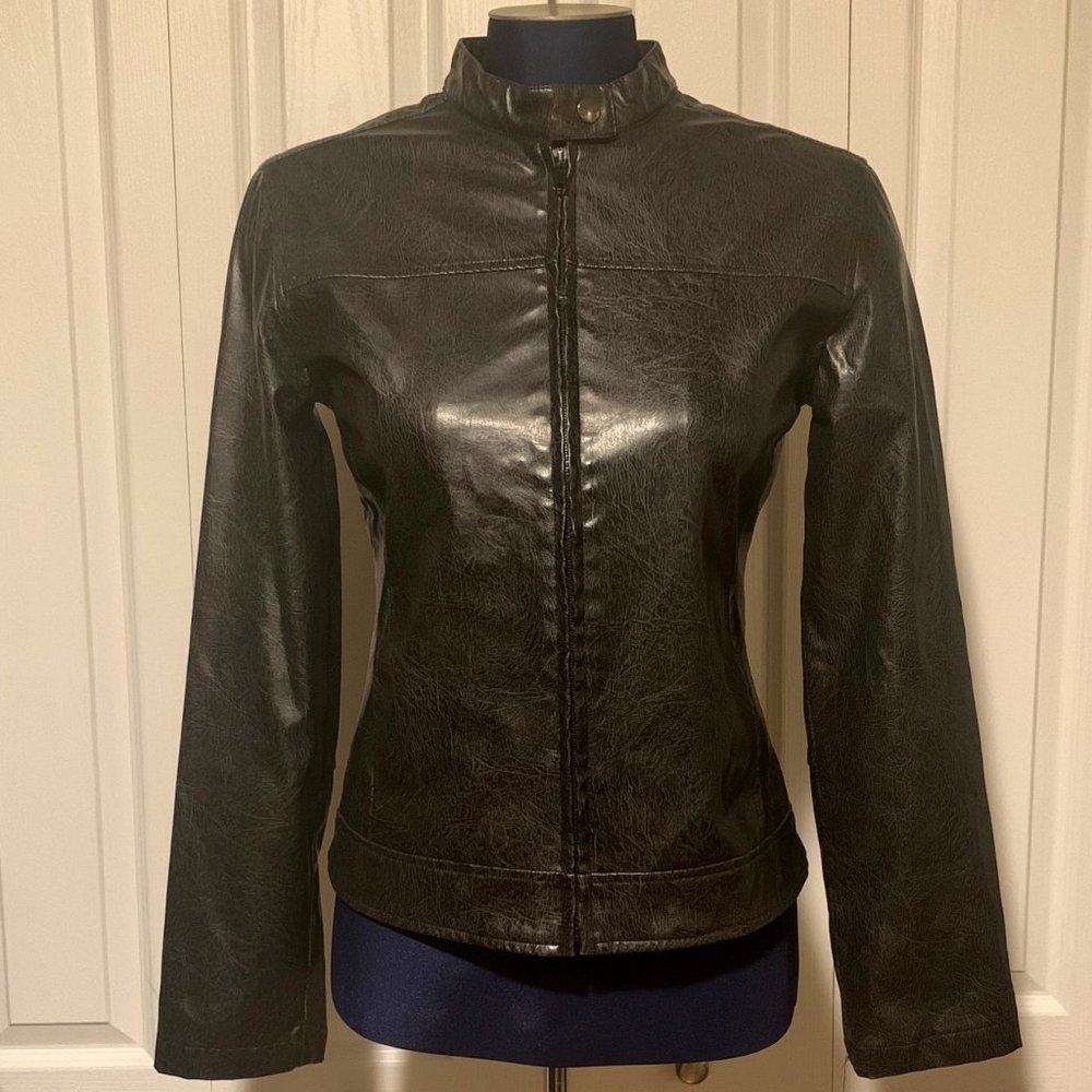 FAUX Leather Motorbike Jacket